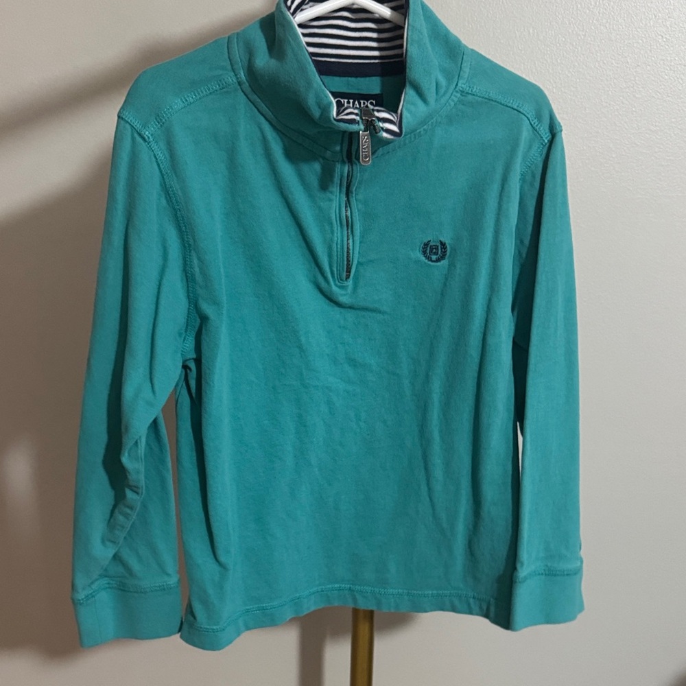 Chaps Kids Teal Quarter-Zip Sweatshirt